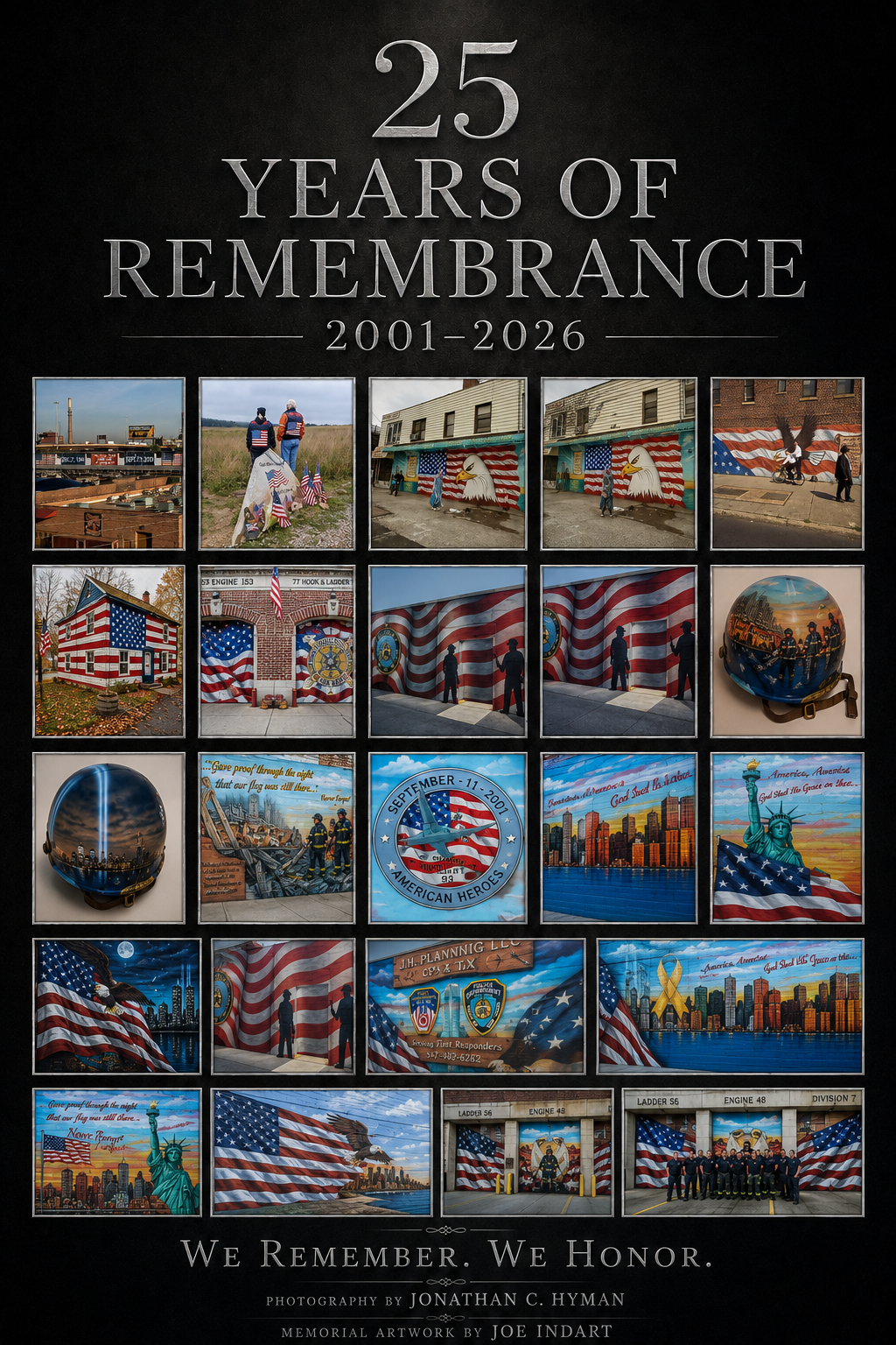 25 Years of Remembrance commemorative poster honoring September 11.